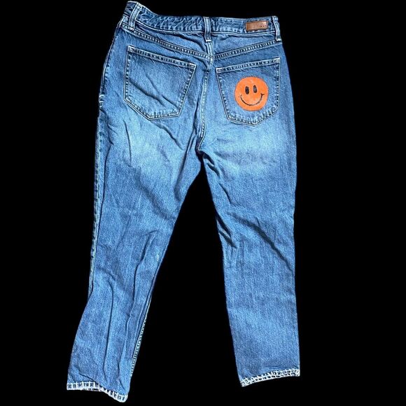 Hippie Jeans Abercrombie & Fitch Sz 27 Womens Embroidered Painted Art to Wear - Picture 5 of 11